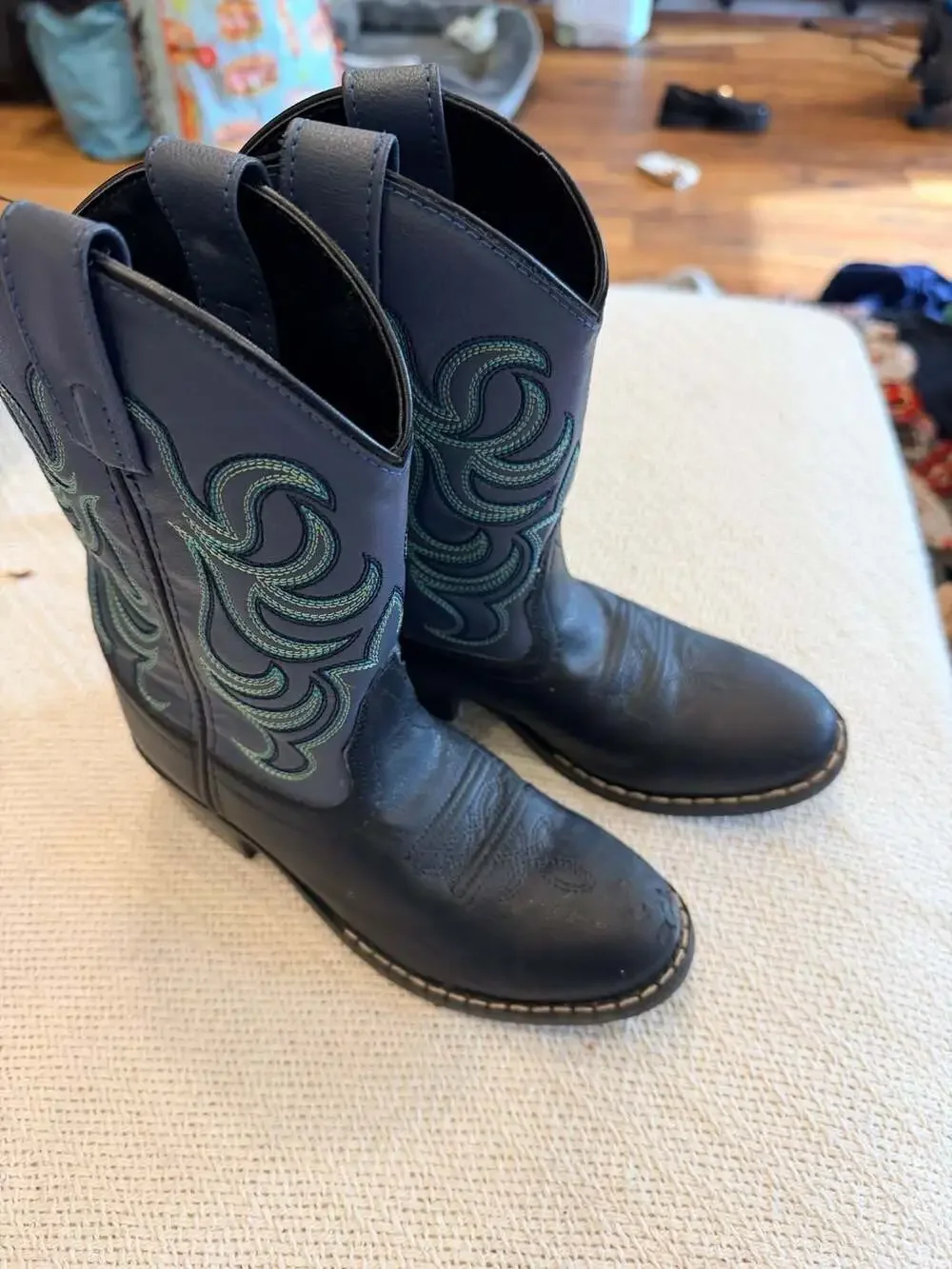 Smoky Mountain Kid's Monterey Black and Blue Western Cowboy Boots Style 1576C